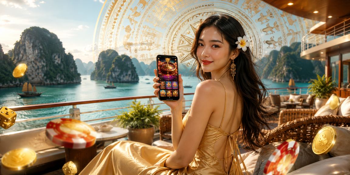 Cảnh quan vịnh Hạ Long với hoạt động giải trí casino và cá cược di động sôi nổi