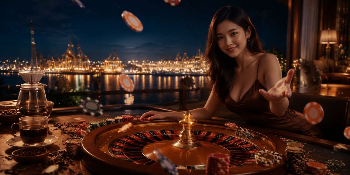 Người chơi roulette tại Vũng Tàu thư giãn cùng ly cà phê buổi sáng